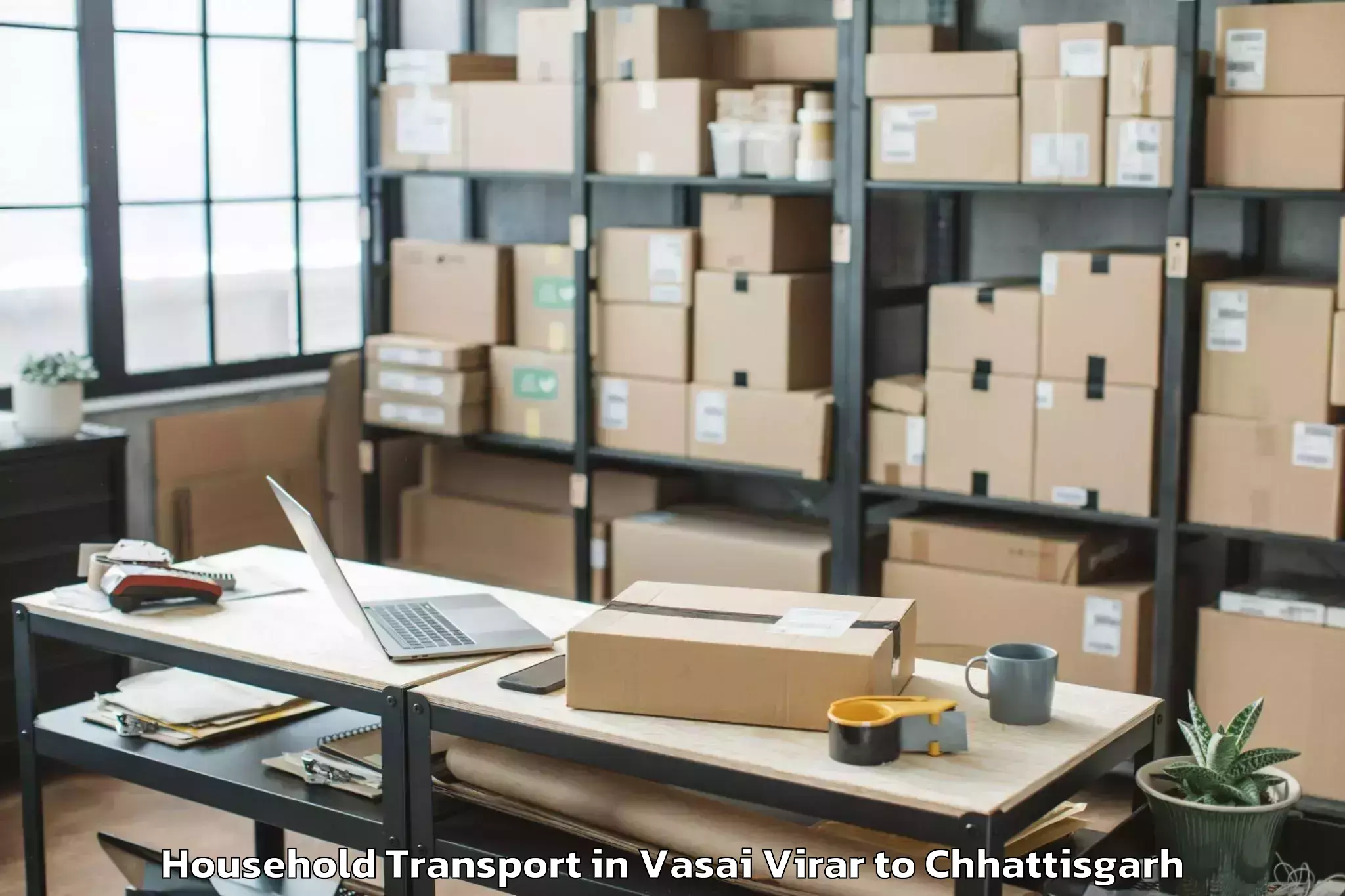 Vasai Virar to Patna Chhattisgarh Household Transport Booking